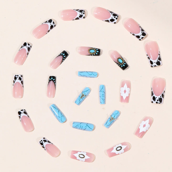 Bohemian Floral Nail Art Extensions Kalsten