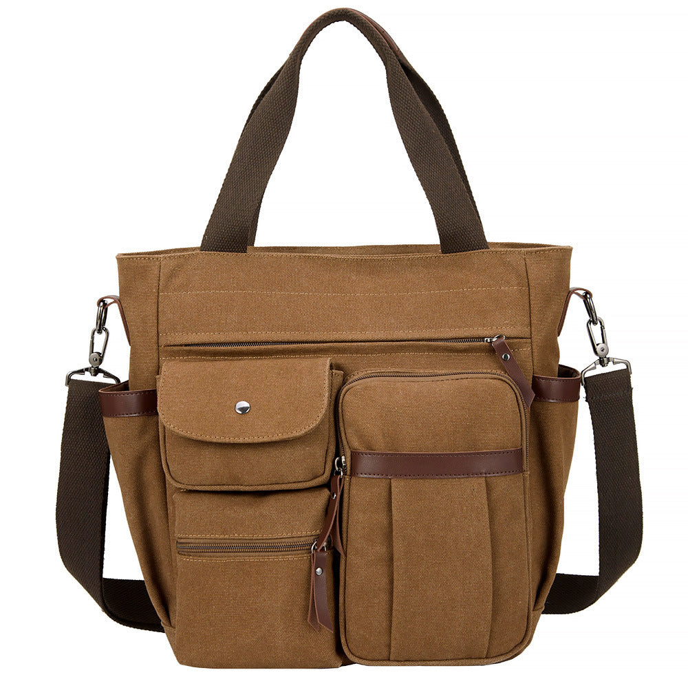 WoMulti-Pocket Canvas Tote Bag Kalsten