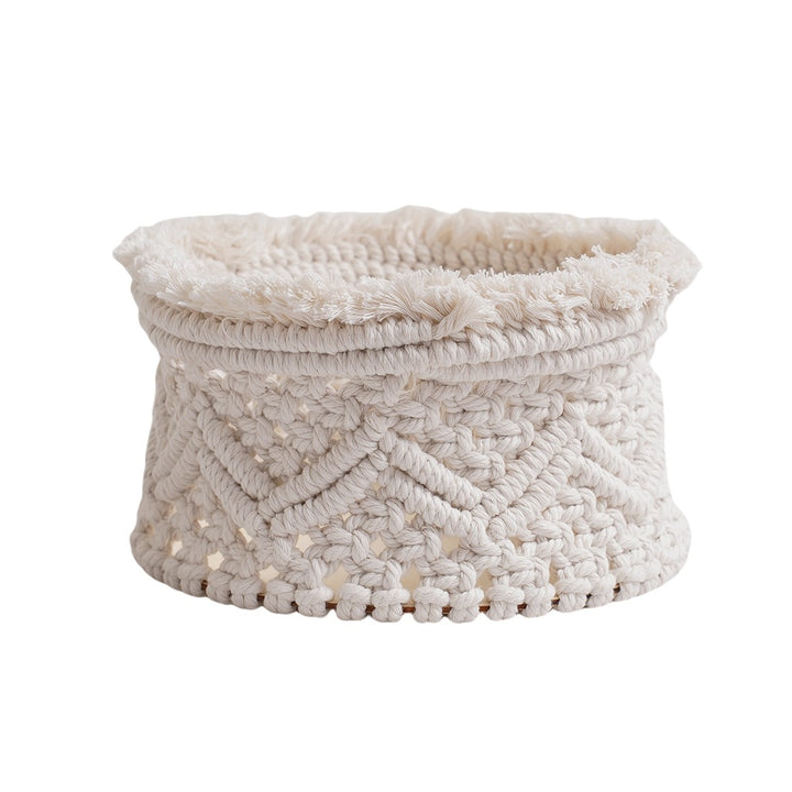 Decorative Macrame Storage Basket Kalsten