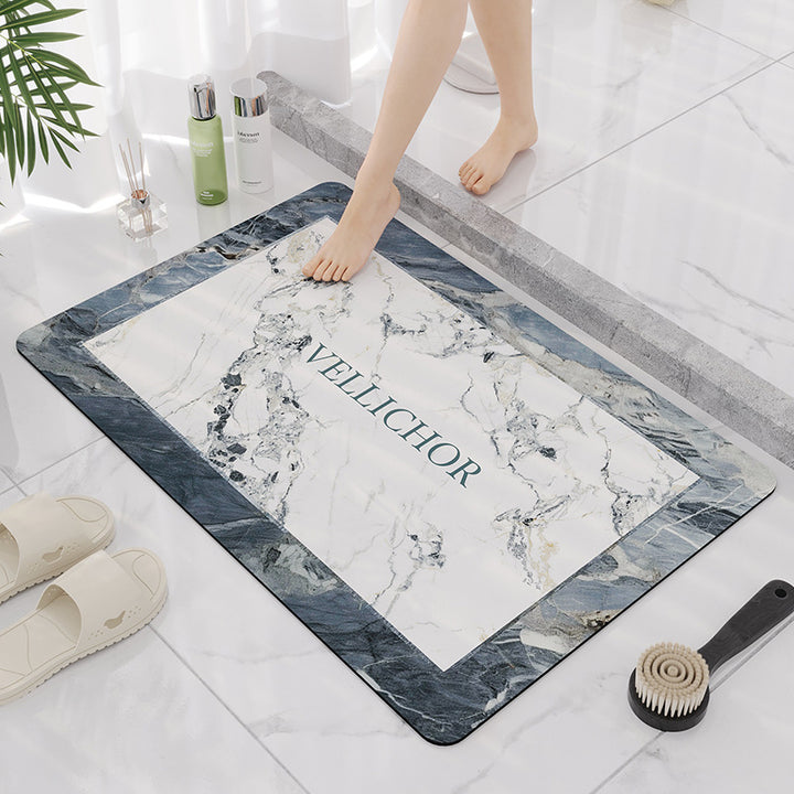 Elegant Marble Design Bathroom Mat Kalsten