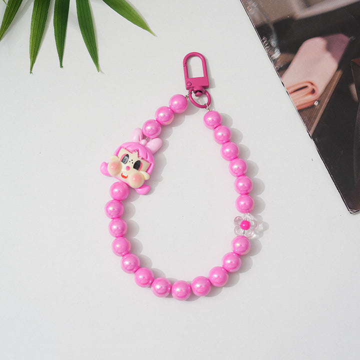 Cartoon-Themed Beaded Keychain kalsten