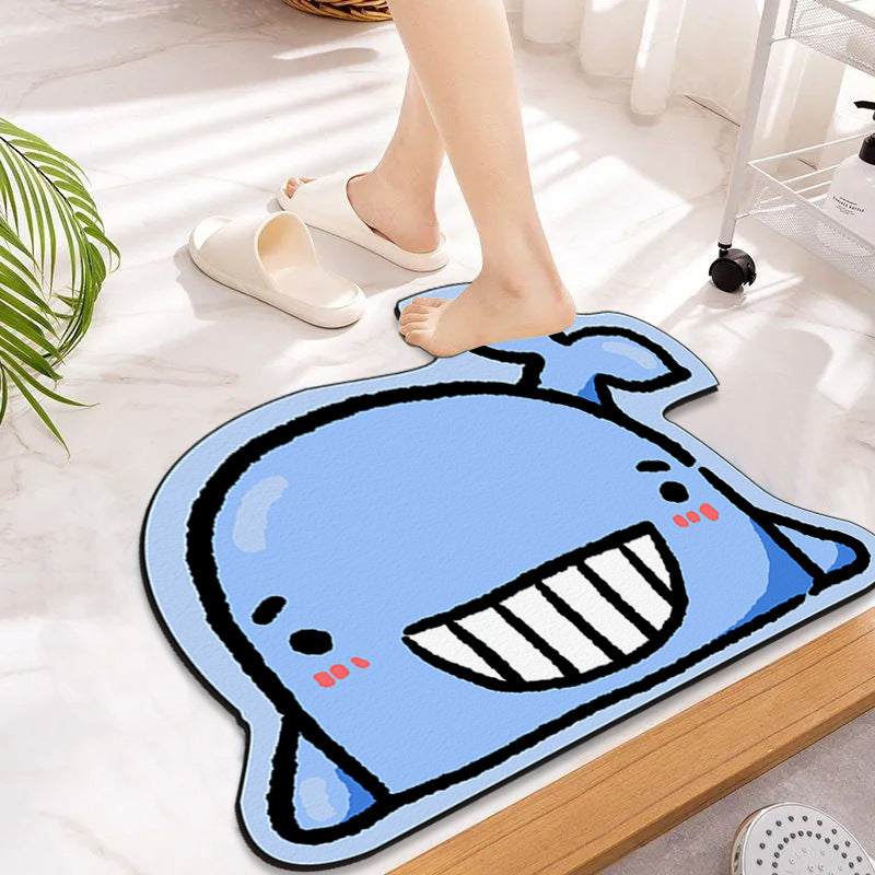Whale-Shaped Decorative Area Mat