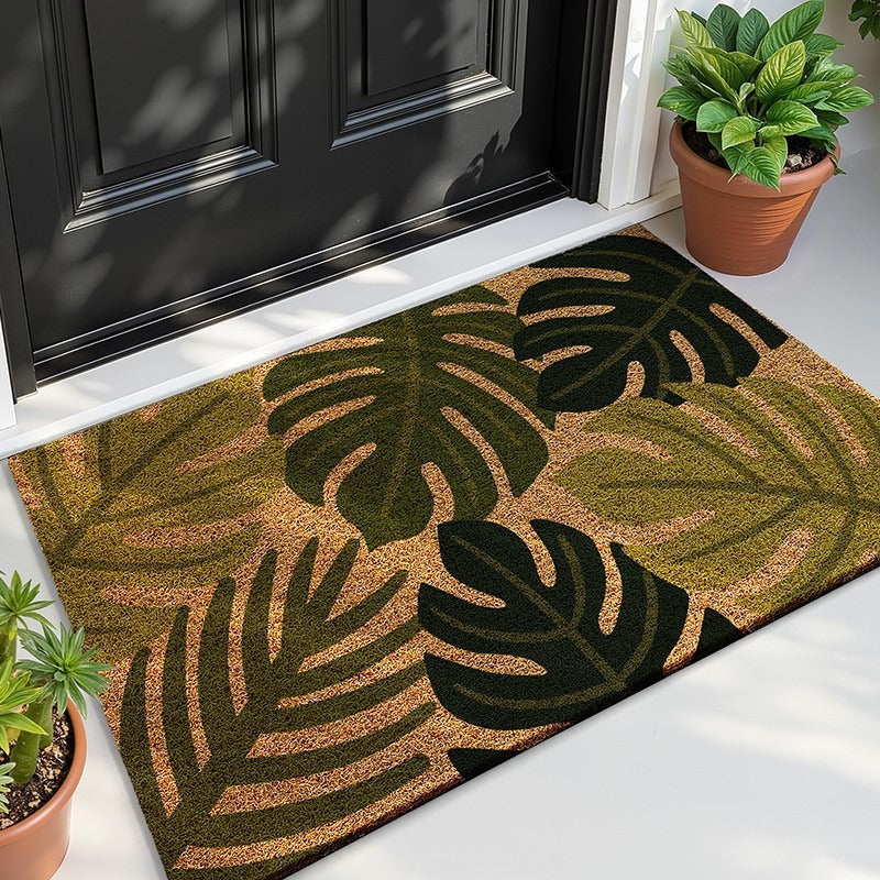 Tropical Leaf Design Outdoor Doormat Kalsten