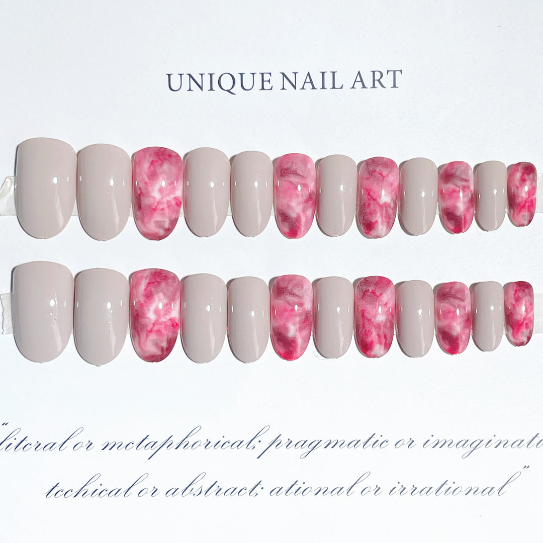 Premium Artistic Marble Effect Press-On Nails