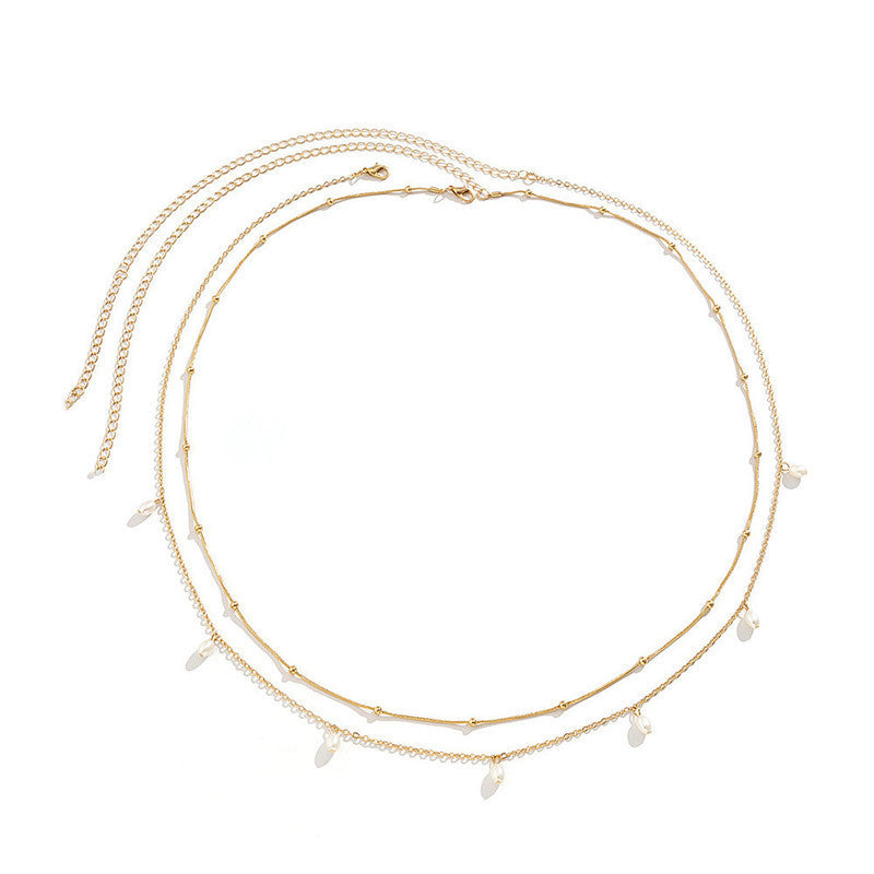 Elegant Layered Chain Necklace Kalsten