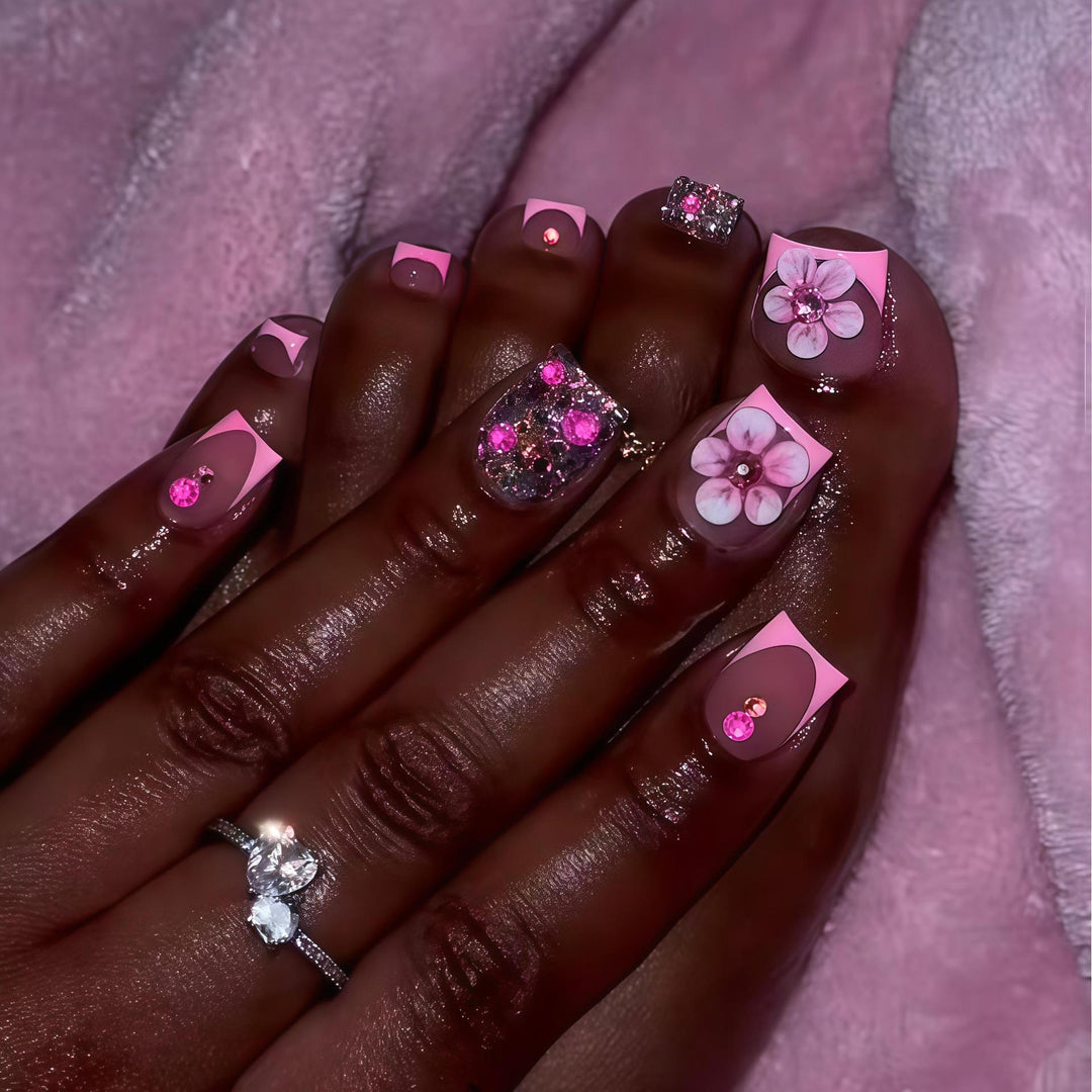 Artistic Floral Press-On Nail Set Kalsten 1787913642