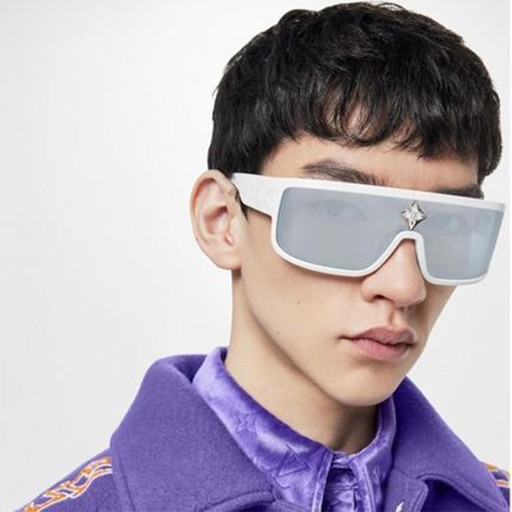 Women's sunglasses in futuristic oversized design with sparkling decor Kalsten