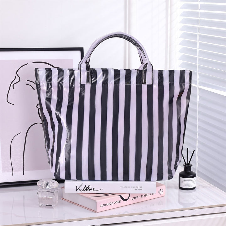 Large Stylish Striped Tote Bag Kalsten
