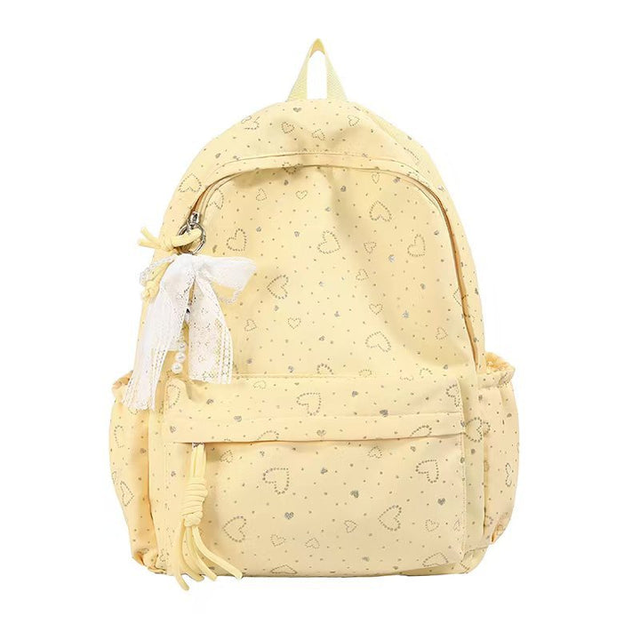 Backpack with Playful Heart Design and Practical Compartments Kalsten