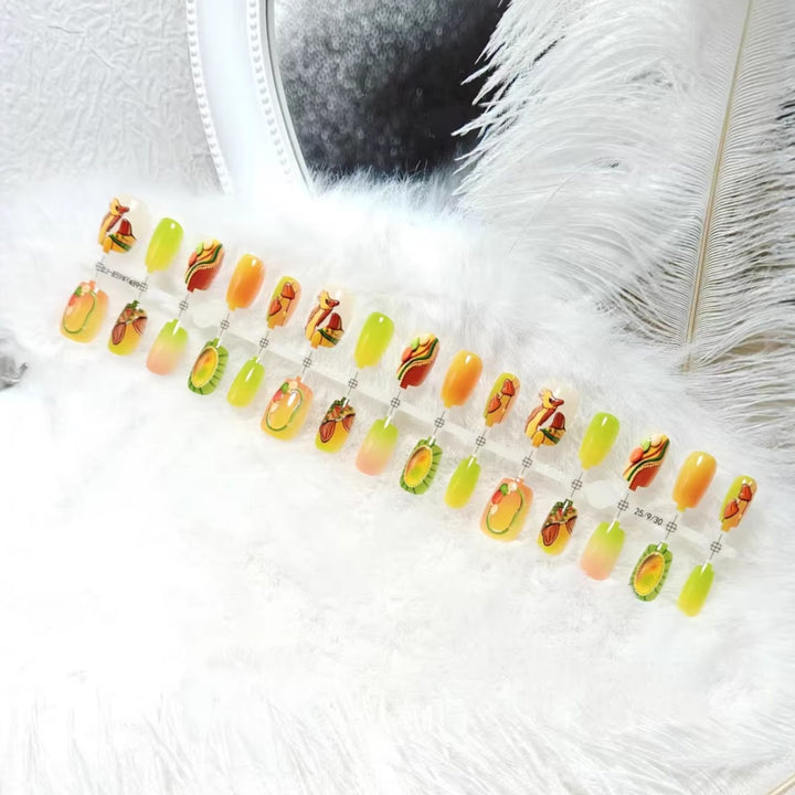 Artificial nails with fruit motifs Kalsten