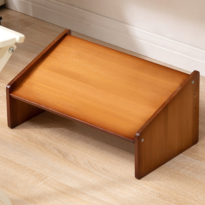 Height-adjustable footstool made of high-quality wood Kalsten