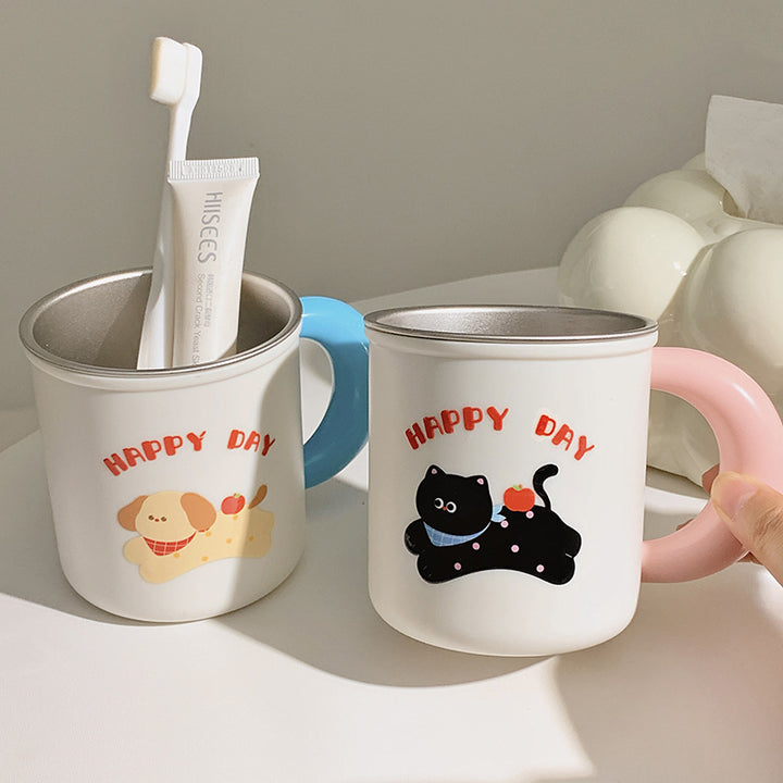 Insulated drinking cups with cheerful dog design Kalsten