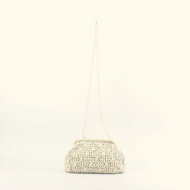Elegant crochet handbag with fine chain strap Kalsten