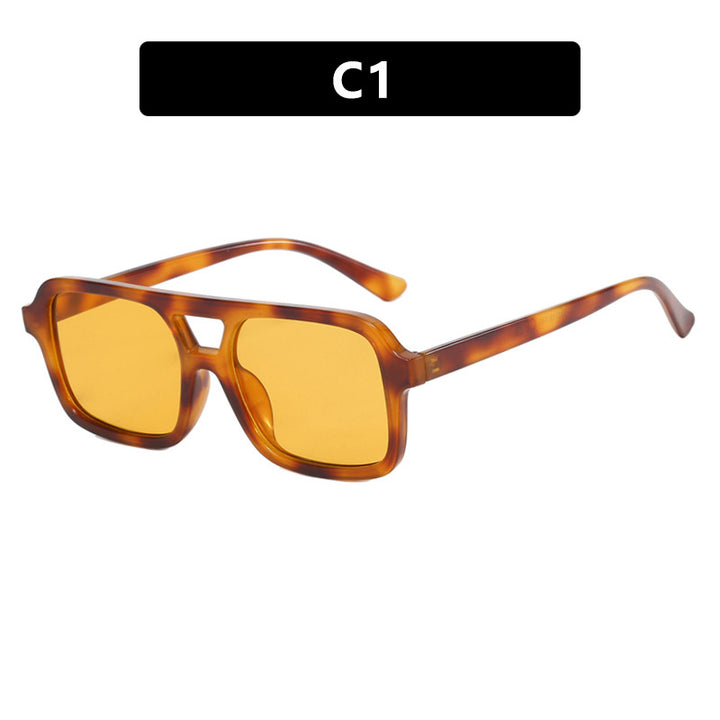 Women's modern square sunglasses with protective UV filter and transparent frame Kalsten