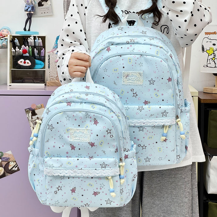 Playful Star-Printed School Backpack Kalsten