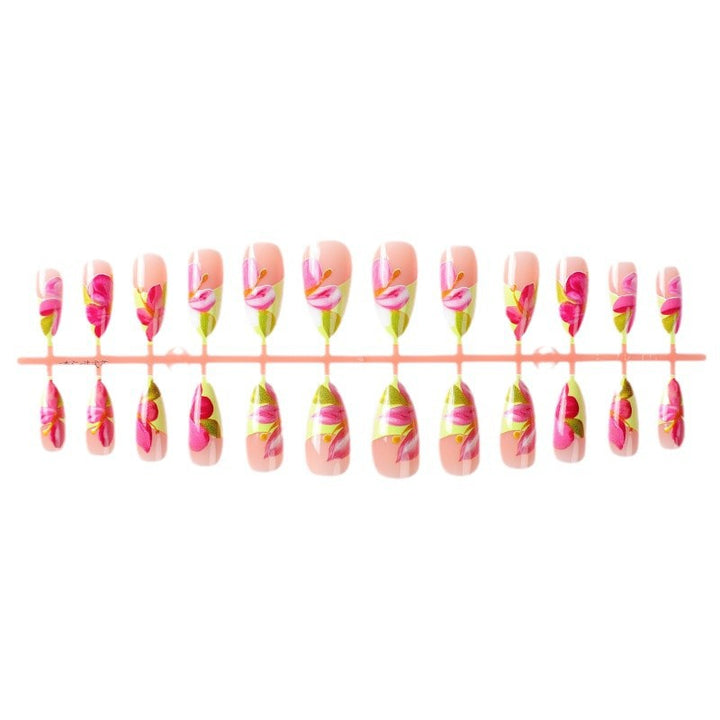 Floral Design Acrylic Nail Enhancements Kalsten