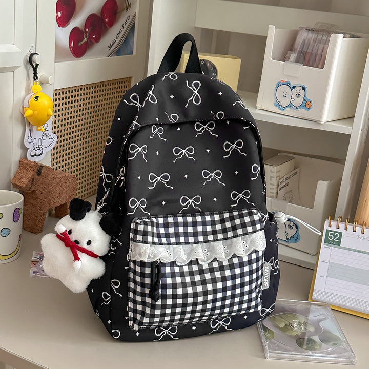 Decorative Bow-Embellished Backpack Kalsten
