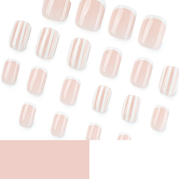 Artificial nail art with stripe pattern Kalsten