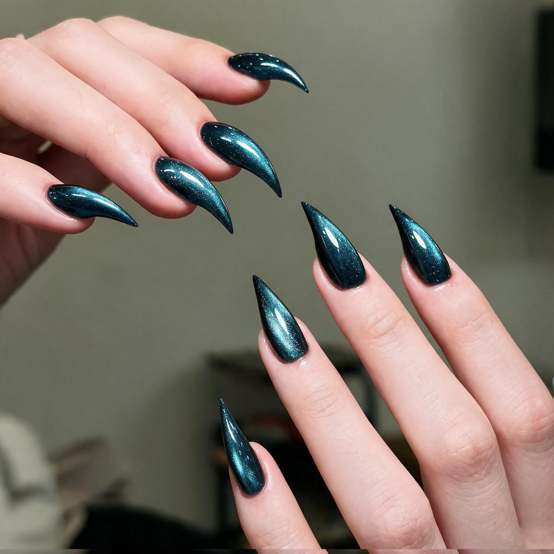 Artistic Stiletto Press-On Nail Set with Glossy Finish Kalsten