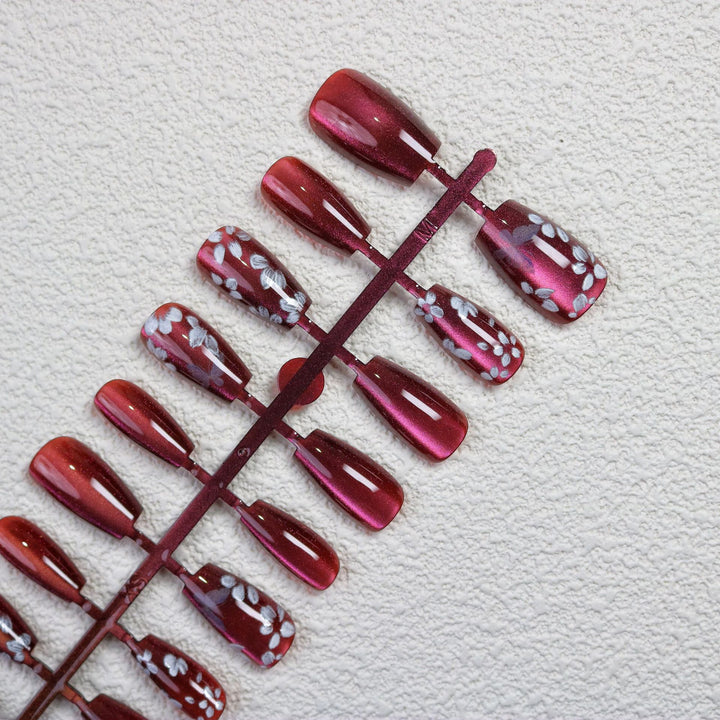 Premium Floral Press-On Nail Art Collection