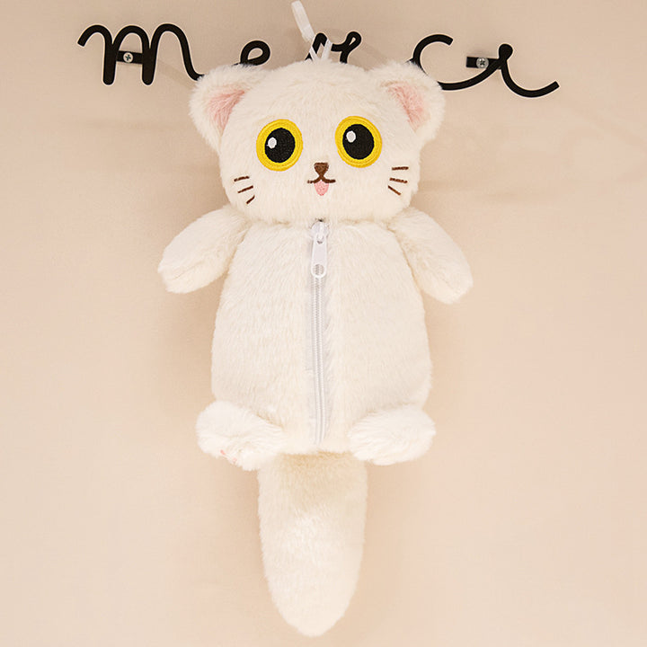 Cozy plush floor seat pouf in cat shape with shape-retaining filling