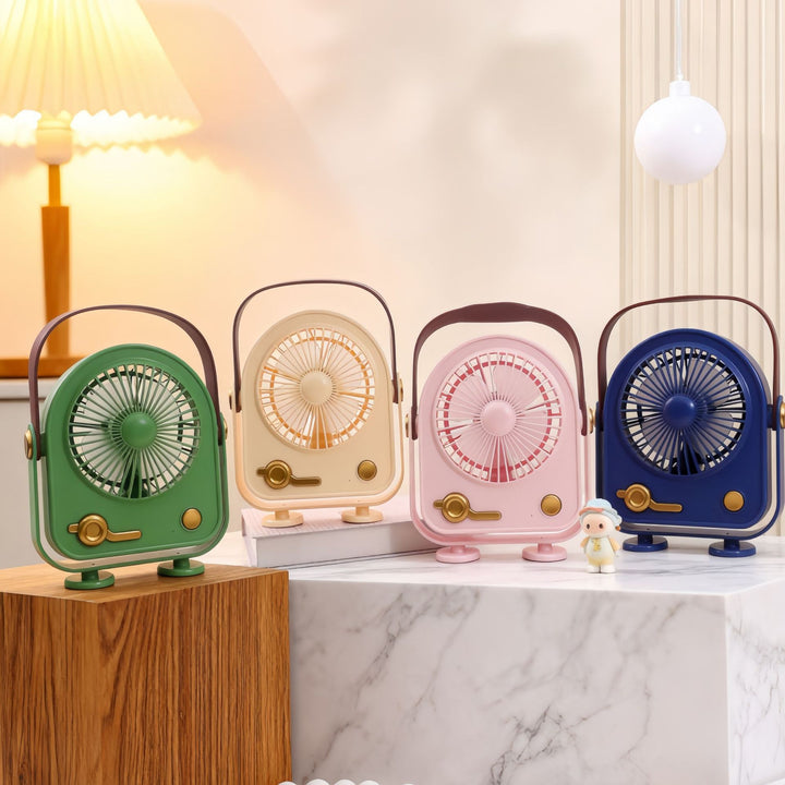 Ladies portable desk fan with ergonomic design and USB connection Kalsten