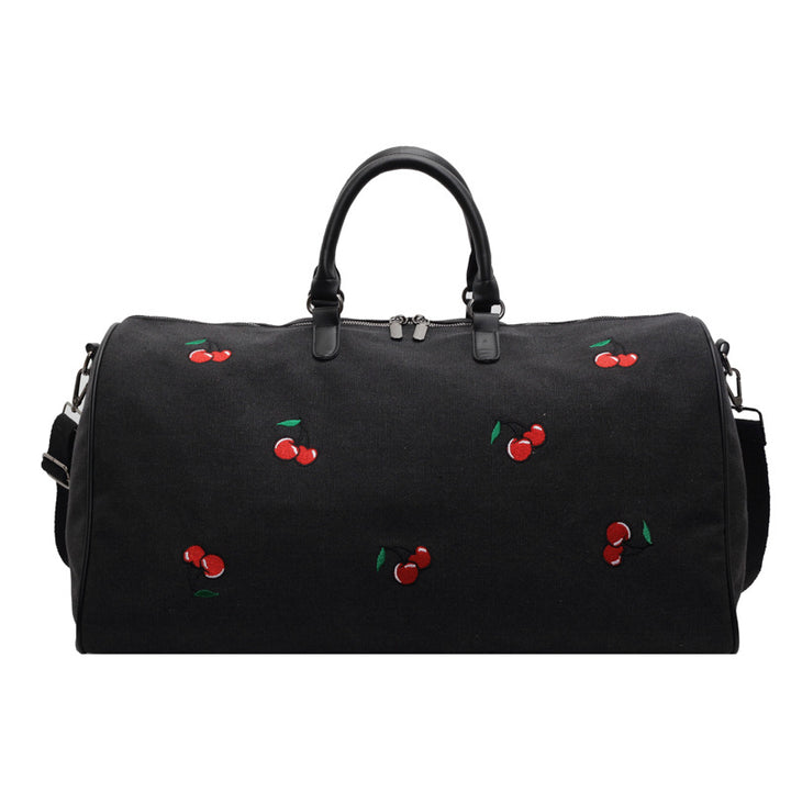 Sporty weekend bag with playful cherry pattern Kalsten