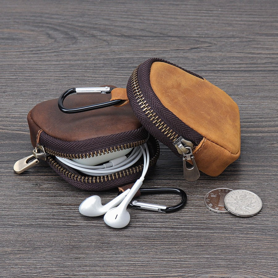 Compact Leather Coin Holder