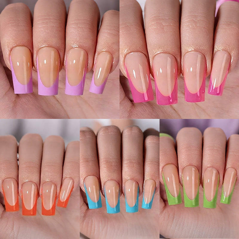 Art Nail Set with Creative Gradient and Stylish Designs Kalsten