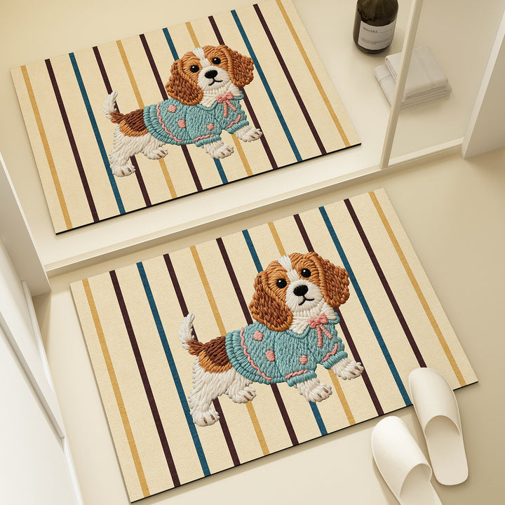 Bear-Shaped Plush Bath Mat for Bathroom