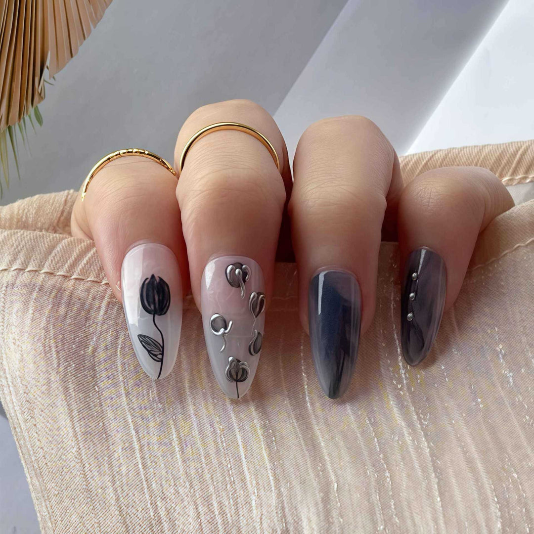 Artistic Stiletto Press-On Nail Design Kalsten