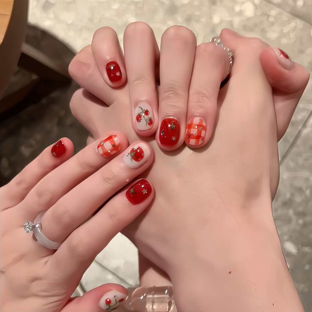 Artificial artificial nails with fruity strawberry design Kalsten