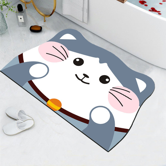 Cute Cat Design Bath Mat Kalsten