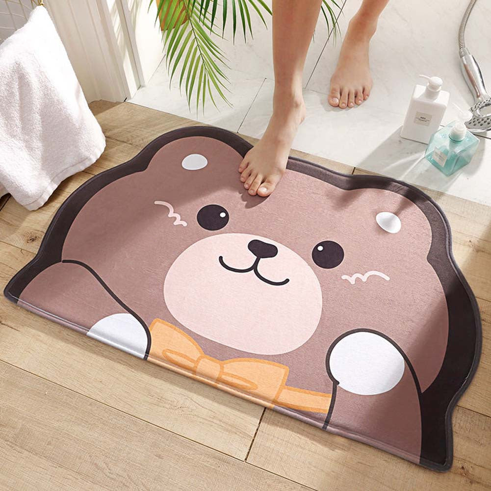 Playful Animal Design Bath Mat