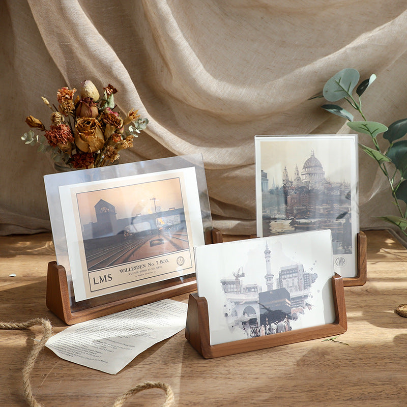 Stylish Wooden Photo Stand for Home Display