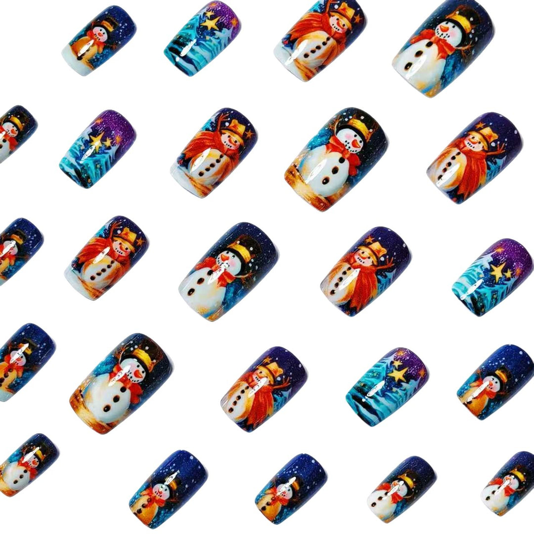 Holiday Themed Snowman Nail Art Kalsten