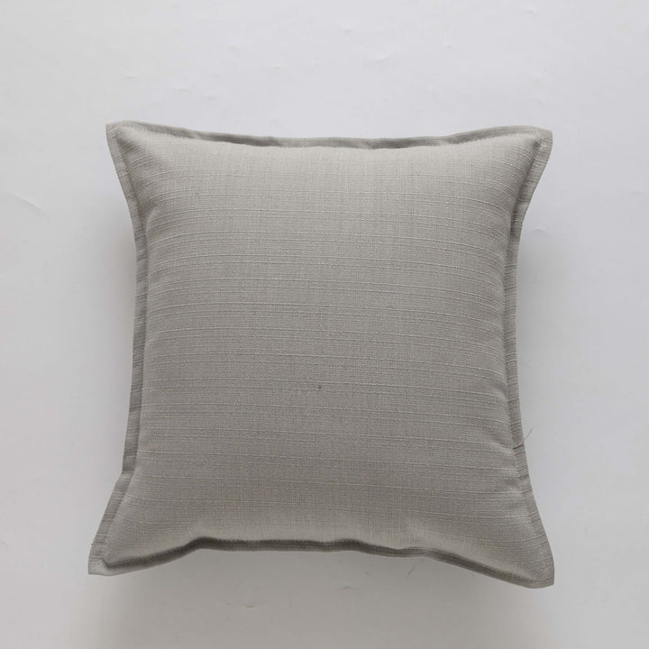 Square Natural Slub Linen Accent Cushion Cover with Welt Trim