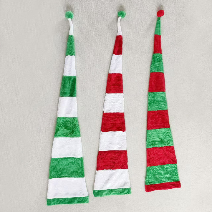 Long Christmas hat in striped design