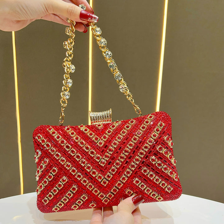 Crystal-Studded Evening Clutch