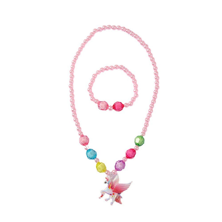 Playful jewelry set with unicorn pendant Kalsten