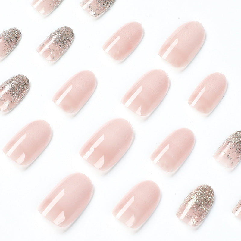 Artful nail art with rhinestone embellishments and elegant gradient color Kalsten