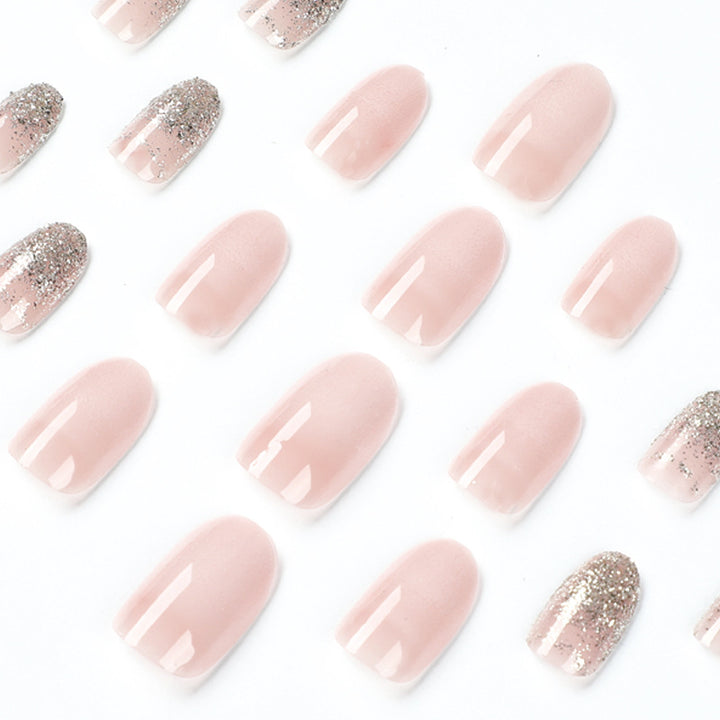 Artful nail art with rhinestone embellishments and elegant gradient color Kalsten