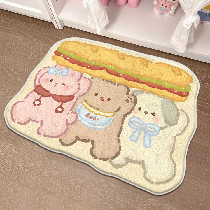 Children's Playful Cat-Shaped Area Mat Kalsten