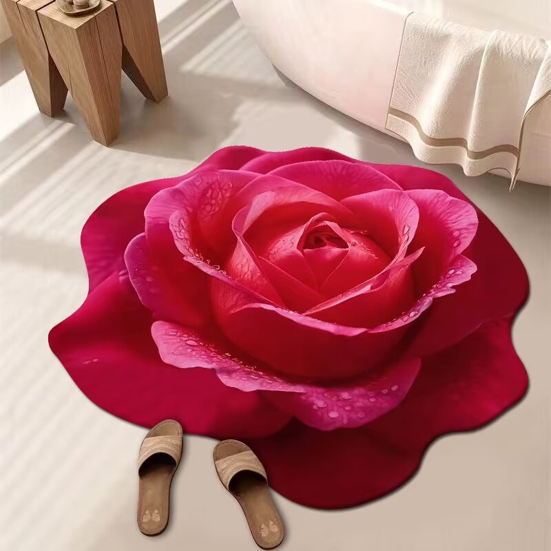 Floral Patterned Bath Mat