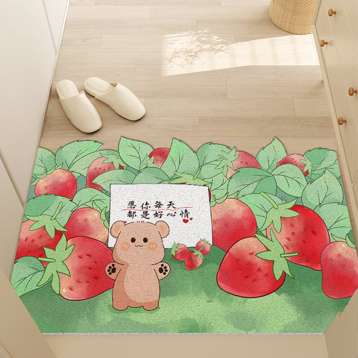 Floral Pattern Non-Slip Area Mat