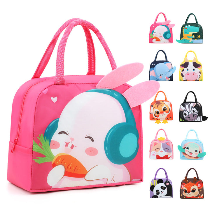 Fun Cartoon Bunny-Themed Insulated Lunch Bag Kalsten