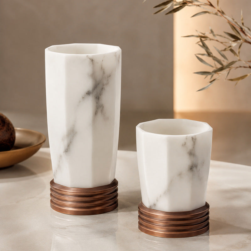 Elegant Marble Candle Holders