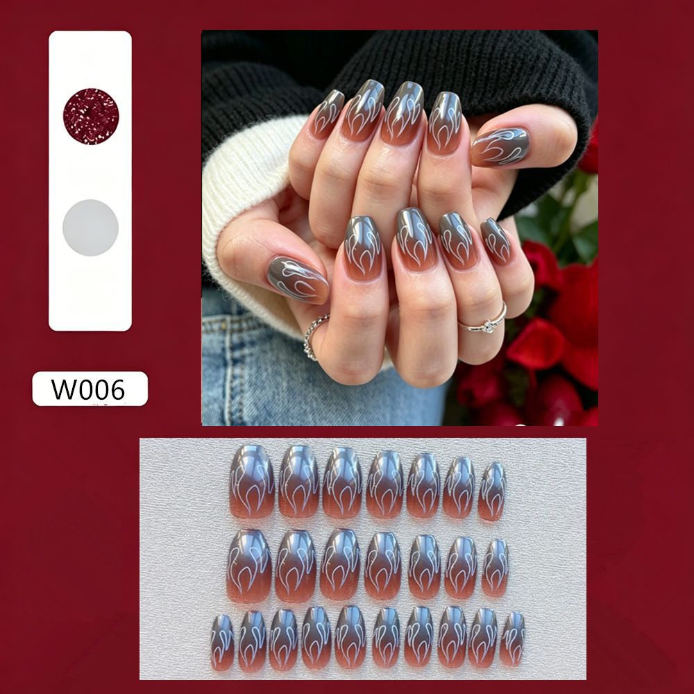 Abstract Flame Design Press-On Nails