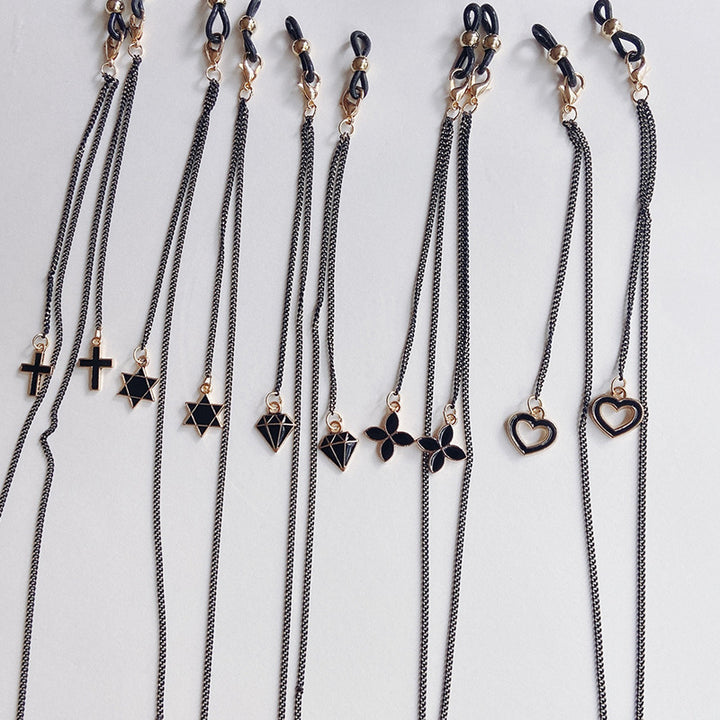 Fashionable glasses holder chain with star pendants Kalsten