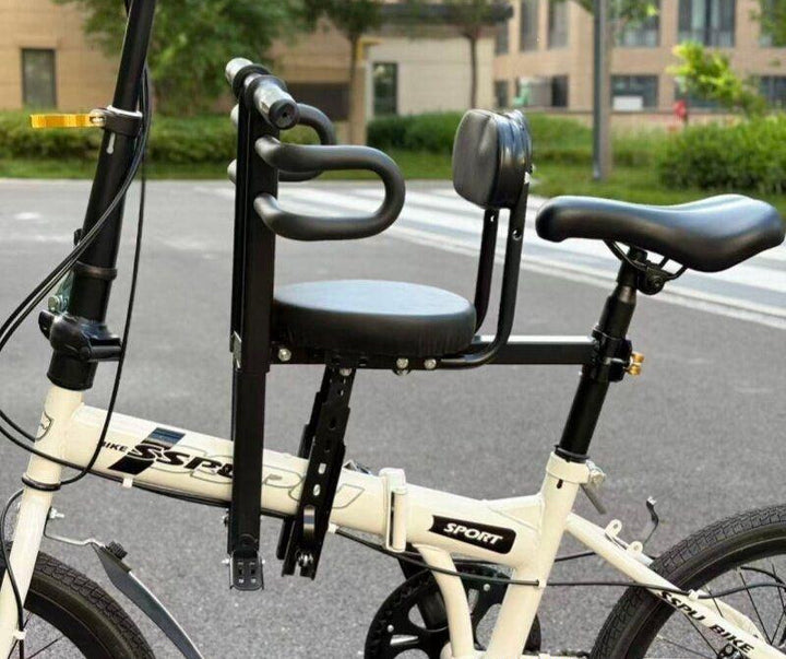 padded child bike safety seat with high back and five-point harness Kalsten